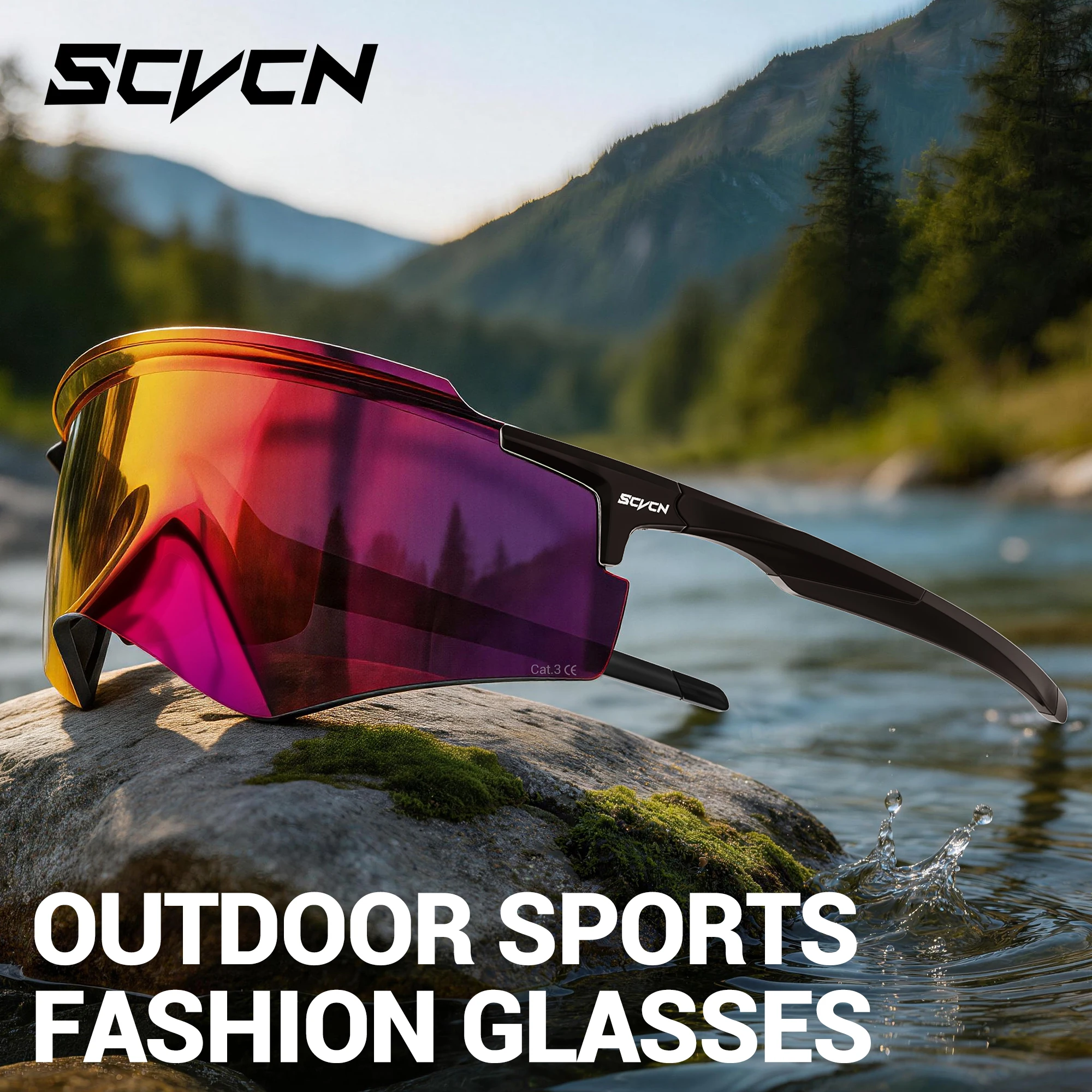 

Солнцезащитные очки SCVCN Hawk Beak One-Piece MTB для велоспорта и гонок, UV400, для активного отдыха, велосипедные очки для мужчин и женщин, снаряжение для кемпинга и походов.