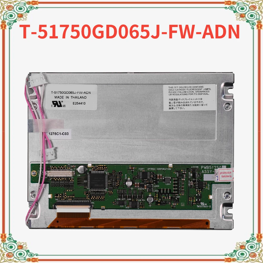 Original 6.5 inch T-51750GD065J-FW-ADN T 51750GD065J FW ADN 640*480 TFT LCD DISPLAY PANEL Perfect working Fully tested