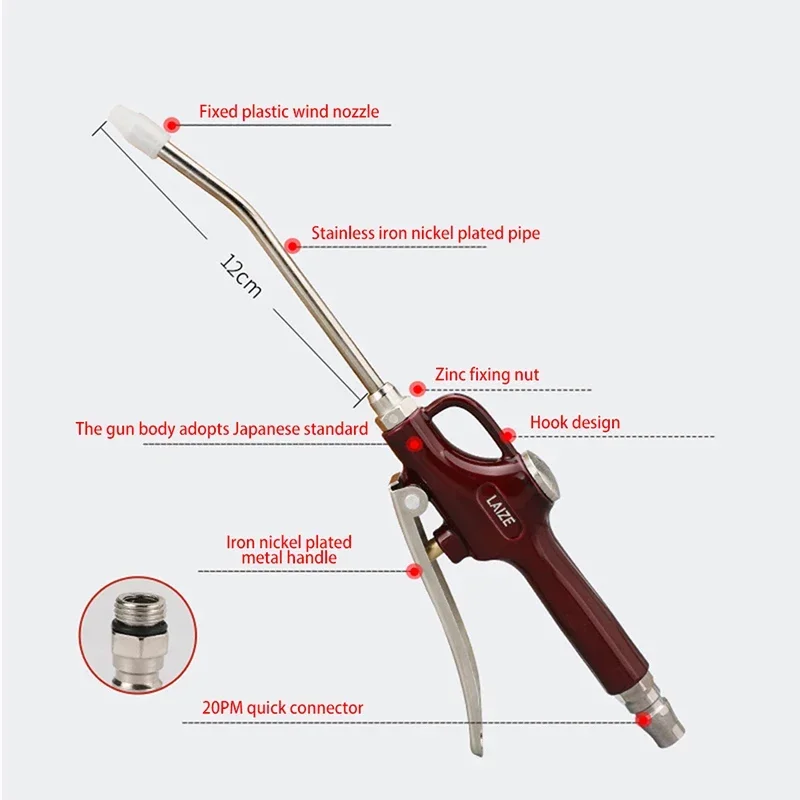 Tornado Air Duster Gun Industrial Grade Pneumatic Blow   Duster Blow Air Pump Spray  for Air Compressor