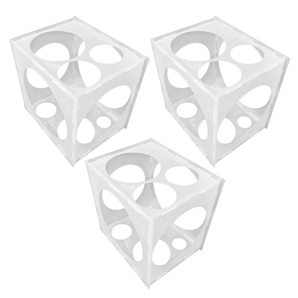 

3Pcs Durable Transparent Balloon Sizer Cube Box Easy Assembly for Party Decorations Arches Columns Transparent Balloons