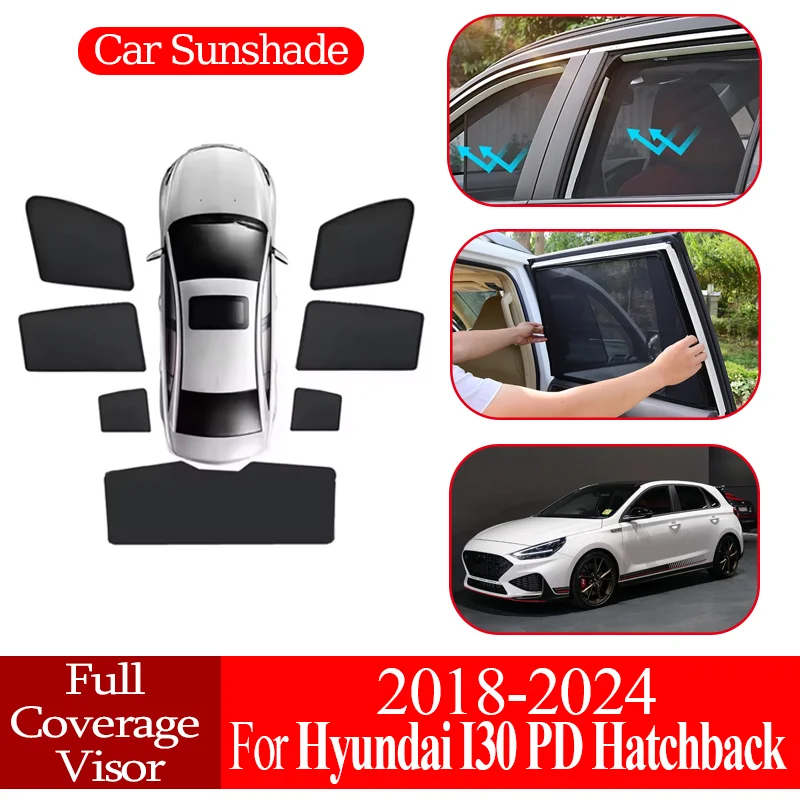 

Автомобильный магнитный солнцезащитный козырек с защитой от УФ-лучей, блокирующий занавес для Hyundai I30 PD Hatchback 2018-2024, автозапчасти