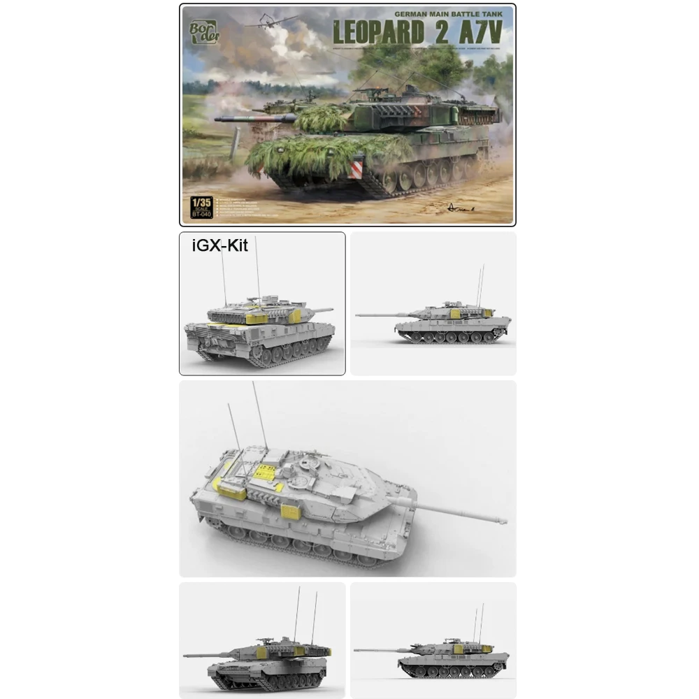 Border BT040 1:35 Scale Leopard 2A7V Main Battle Tank MBT Vehicle Hobby Plastic Assembly Model Building Kit