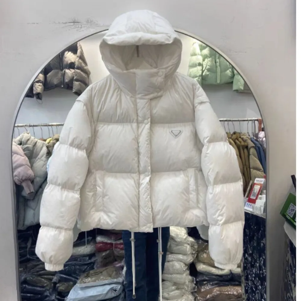 الخريف والشتاء المرأة أسفل سترة انفصال مزدوجة الأكمام مقنعين سترة موجة فضفاضة الترفيه 2025 جديد المرأة سترة معطف #1