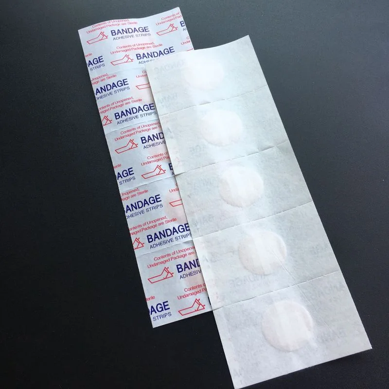 100 teile/los Runde Form Klebstoff Bandagen für Kinder Kinder Erste Hilfe Medizinische Atmungs PE Band Aid Woundplast Wunde Patches
