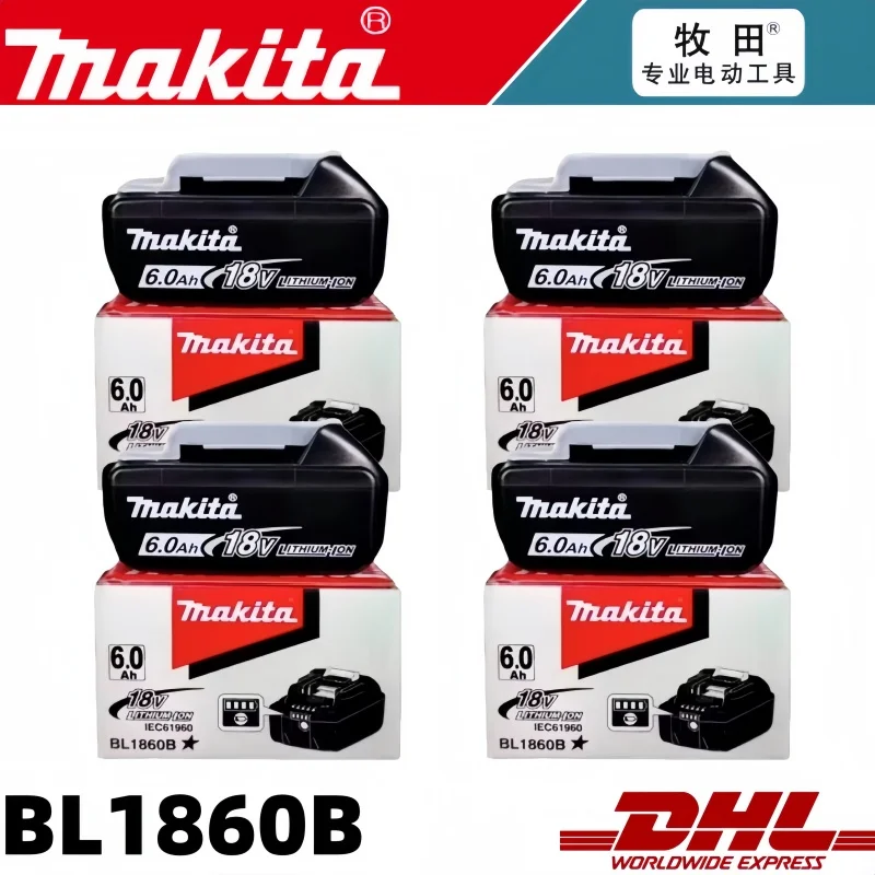 

100% Оригинальный аккумулятор Makita 18В, замена для Makita BL1830B BL1850B BL1850 BL1840 BL1860 BL1815, литиевая батарея 18В