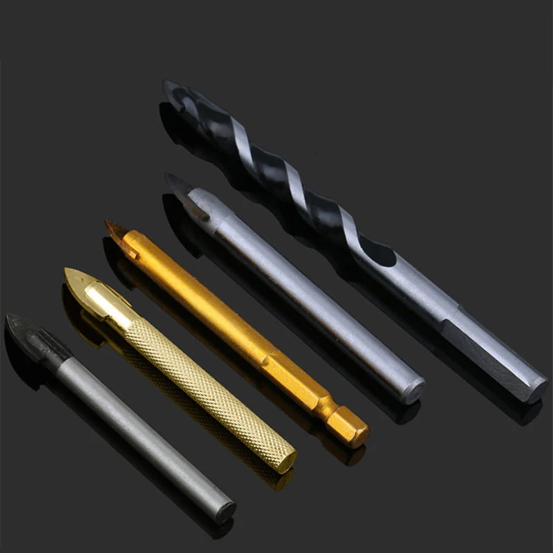 1 peça liga triângulo broca m6 m8 m10 m12 haste rasp chrome abridor de furo de aço para vidro/madeira/concreto/paredes/telhas abertura