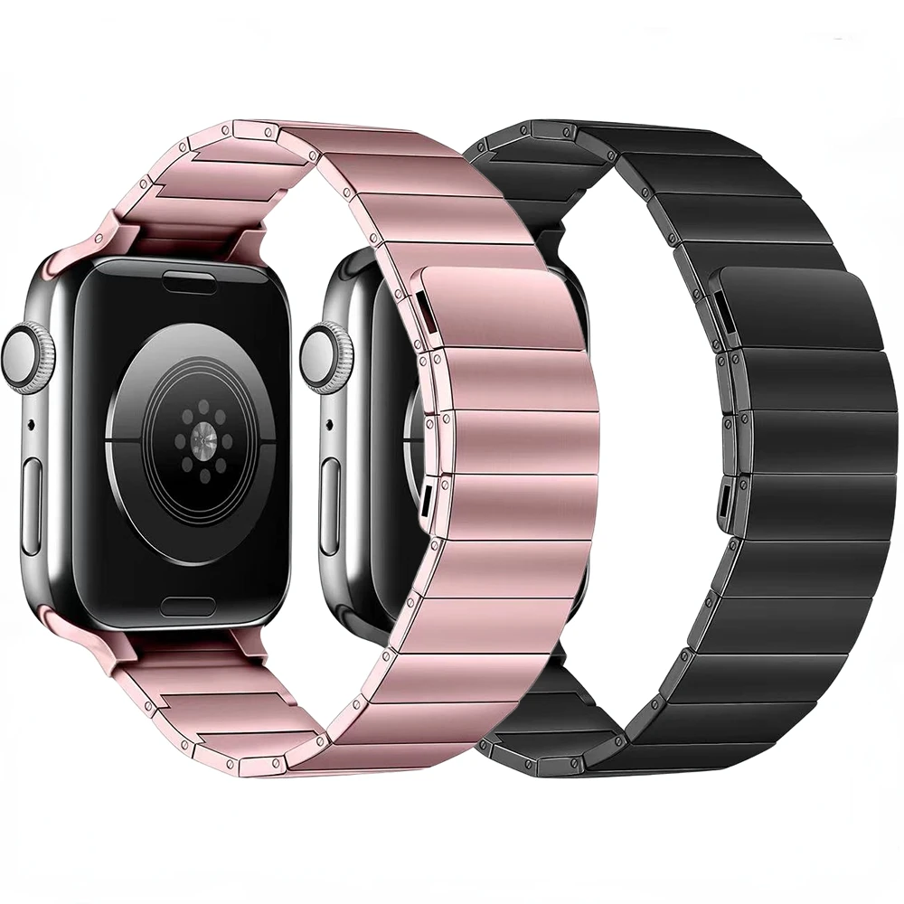 

Metal Bracelet for Apple Watch Band 49mm 45mm 44mm 42 41mm 40mm Stainless Steel Magnetic Loop Wristband for iWatch Ultra 87654SE