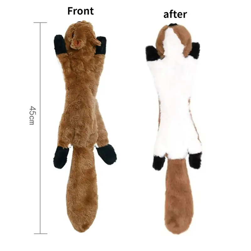 Funny Simulated Animal No Stuffing Dog Toy with Squeakers Durable Stuffingless Plush Squeaky Dog Chew Toy Crinkle Pet Squeak Toy - Image 14