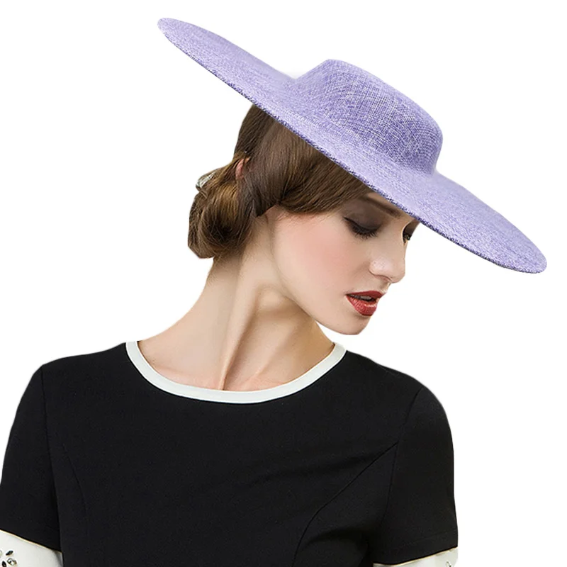 Ladies Fascinators Millinery Hat Base Party Wedding Sinamay Hat White Wide Brim Fedora Kentucky Derby Headpiece Hair Accessories