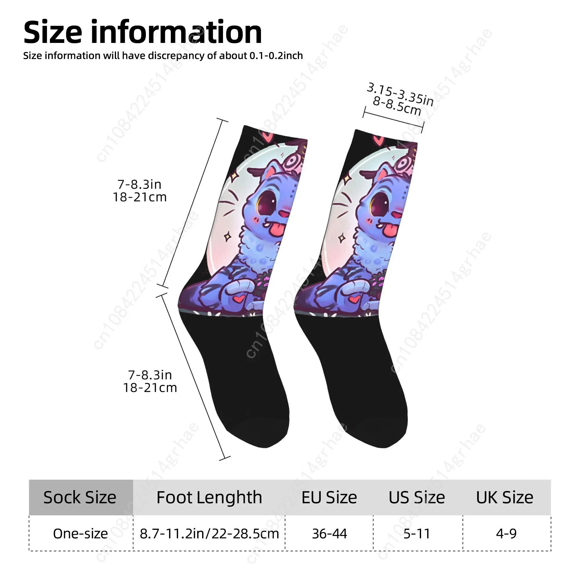 الأزرق النمر Kawaii K البوب شيطان الصيادين جوارب النساء الرجال الجوارب لينة الجوارب غير رسمية الربيع تسلق عدم الانزلاق تصميم الجوارب هدية