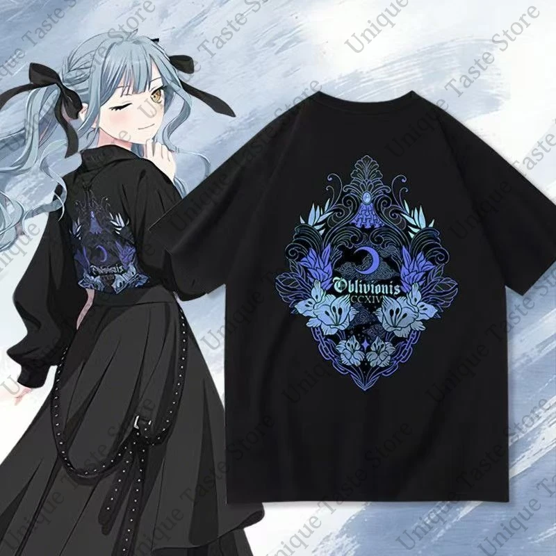 Anime BanG Dream T Shirt ‌Ave Mujica Oblivionis Same Print T-shirt Harajuku Fashion High Quality Cotton Short Sleeve Tee TopS