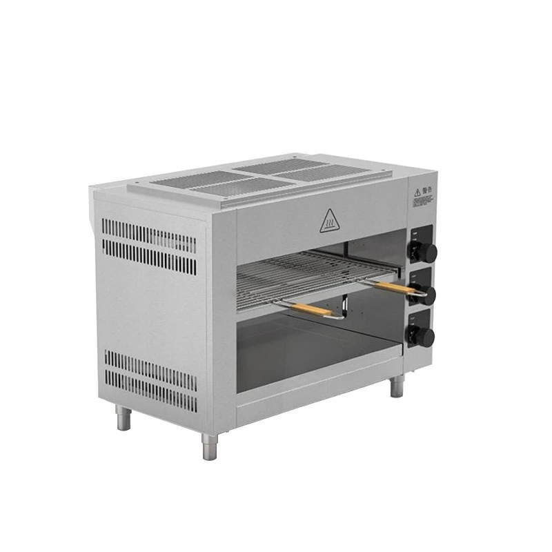 

Commercial, infrared, electric grill, grilled fish dish, stainless steel