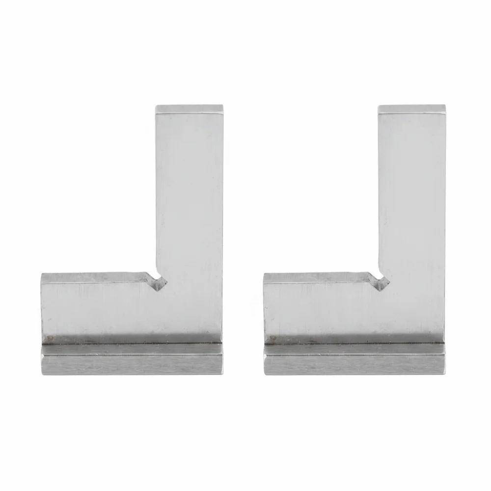 2pcs Precision With Seat Machinist Square Marking Ruler 50x40mm Right Angle Ruler Carbon steel Edge Ruler Woodworking Use