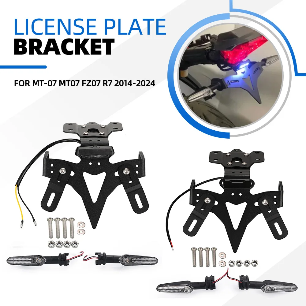 

Motorcycle License Plate Holder Fender Eliminator Registration Bracket For Yamaha MT07 YZF R7 MT 07 FZ07 MT-07 2013-2023 2024