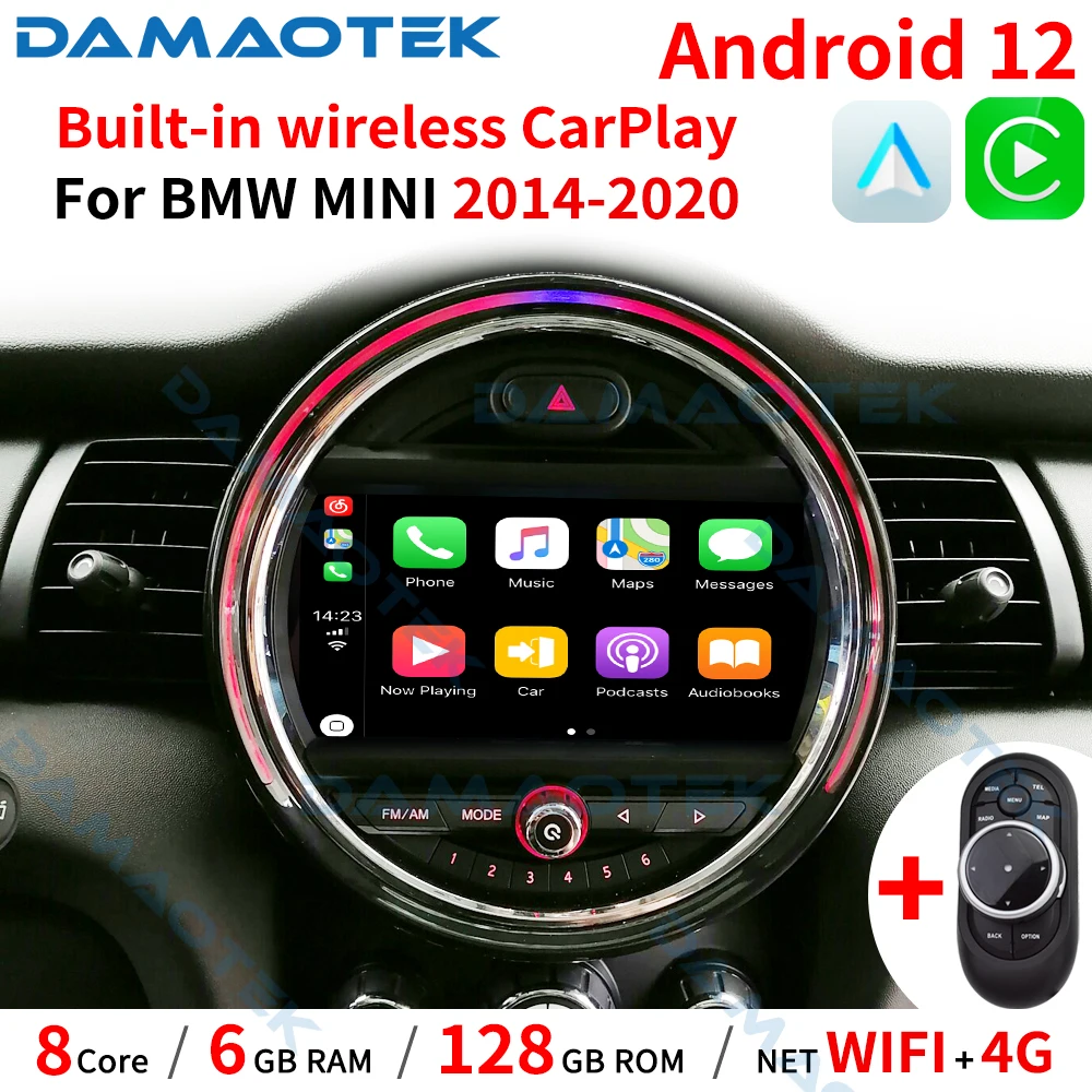 

DamaoTek Autoradio Android 12 9 Inch Car Multimedia Player for BMW MINI F54 F56 2014 - 2020 Auto Wireless CarPlay WIFI 4G