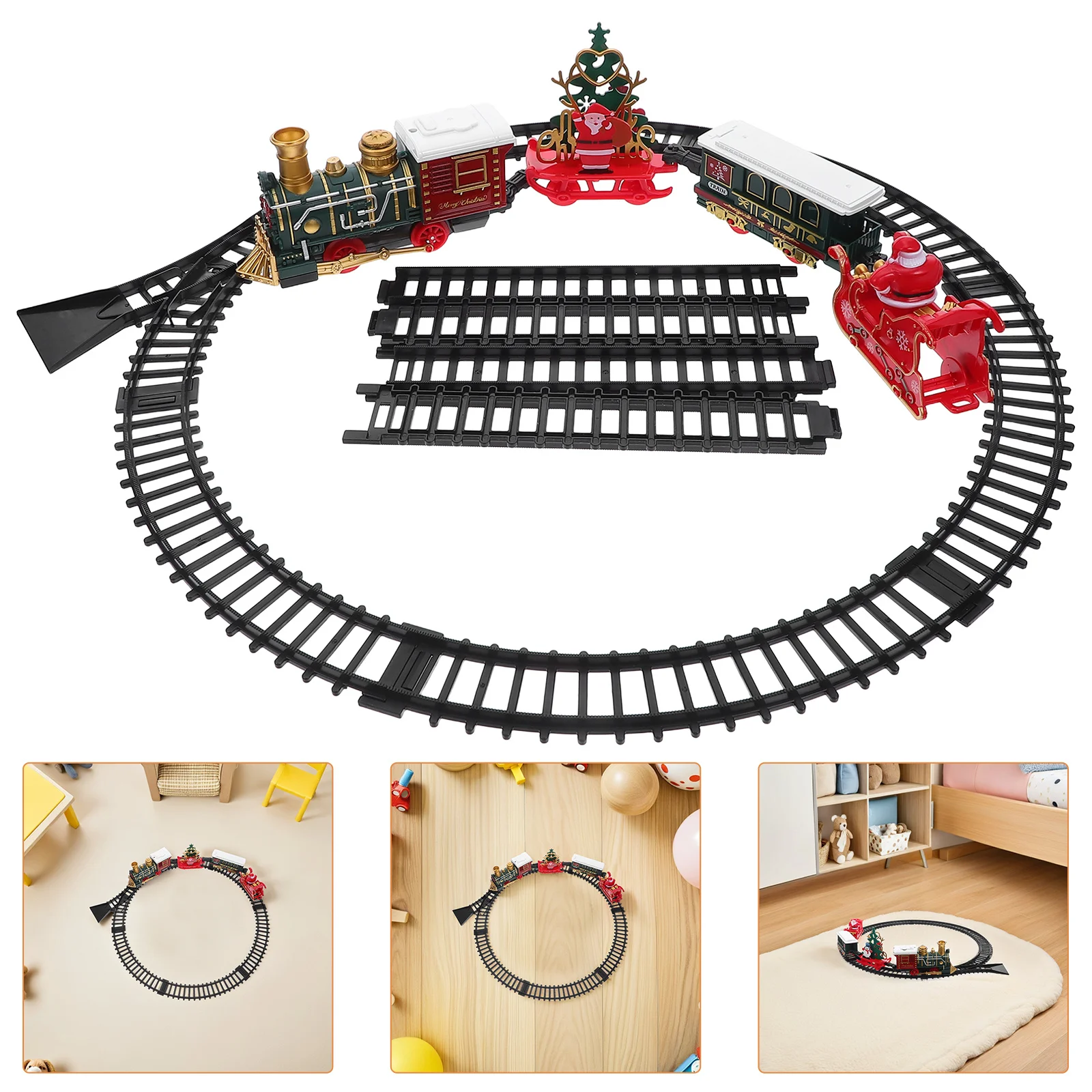 

Christmas Train with Sound Electric Model Sounds Scene Powered Vintage Child