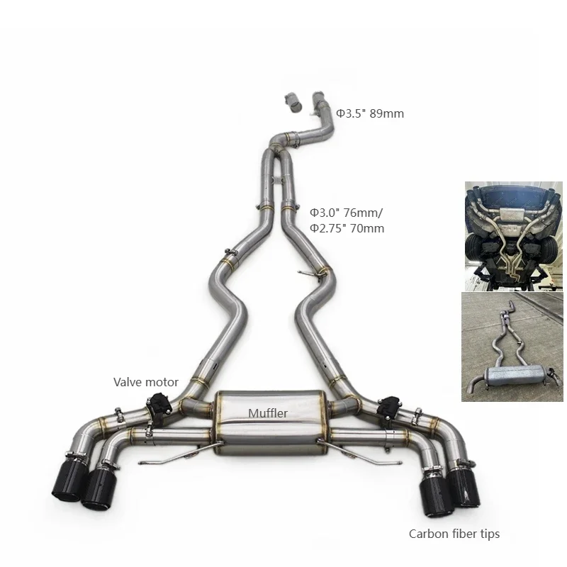 

Race Factory Exhaust for G20 M340/M340i G22 M440/M440i 3.0T 2019-2023 Stainless Catback Muffler Exhaust Escape