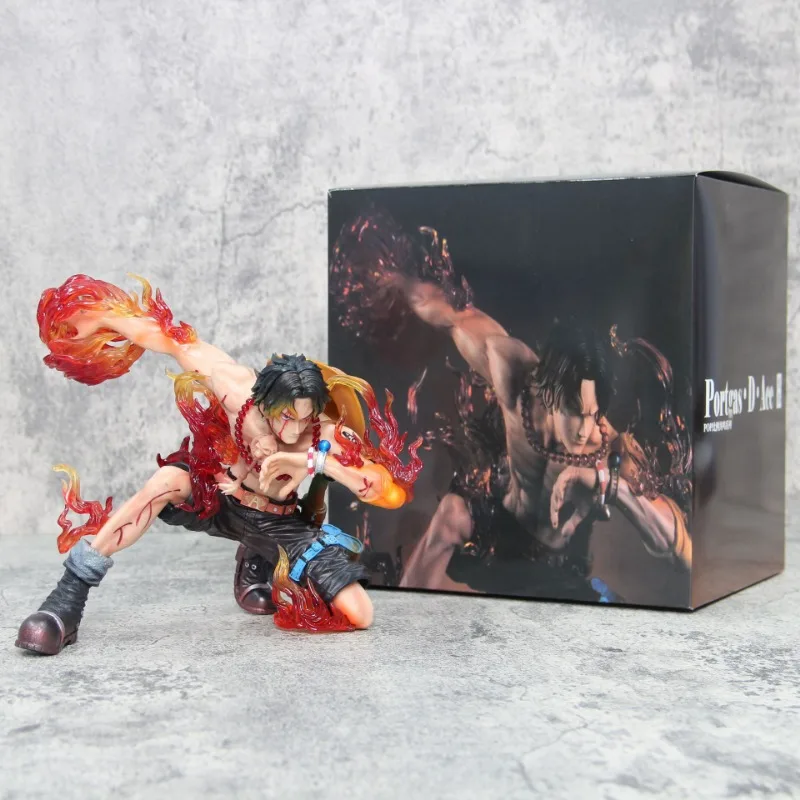 One Piece Resonance Series Fire Fist Ace Glowing Scene Figure Model Ornament Statue Gift