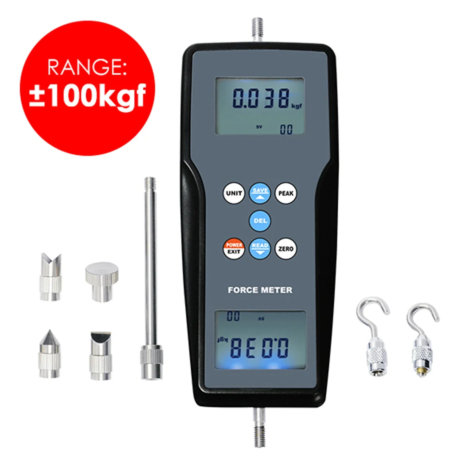 

Digital Force 100K Meter Gauge Pull & Push Magnitude Test Tester Newtonmeter Newton N / Kg / Lb / G Building Hardware, Textile