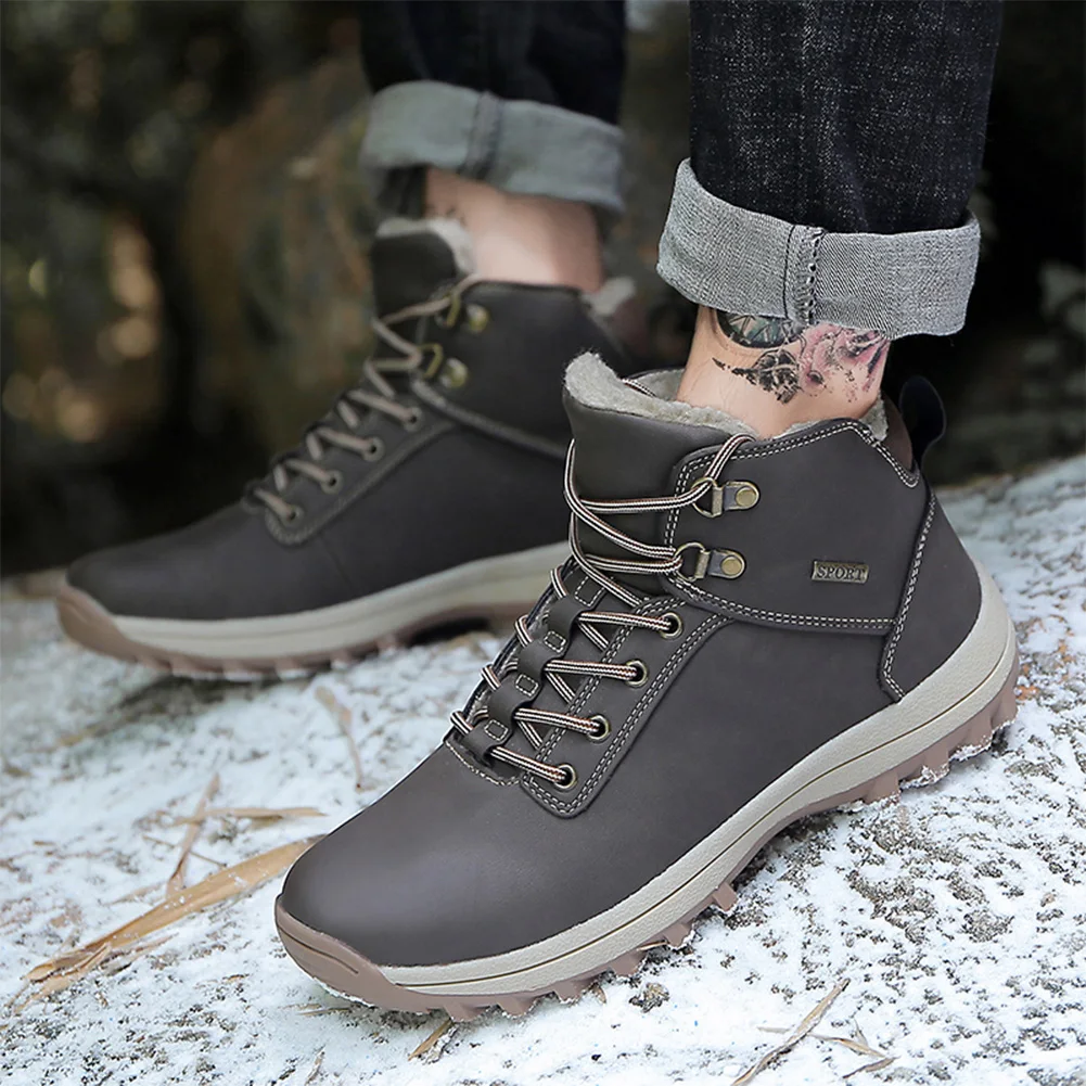 Botas de senderismo impermeables para hombre y mujer, zapatos deportivos informales antideslizantes, botas de Trekking al aire libre, Invierno