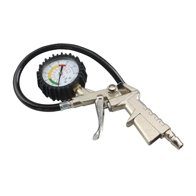 Car Multifunction Tire Pressure Gauge Tire Pressure Gun Inflatable Gun Air Pressure Strap Deflating Inflating Tire Pressure