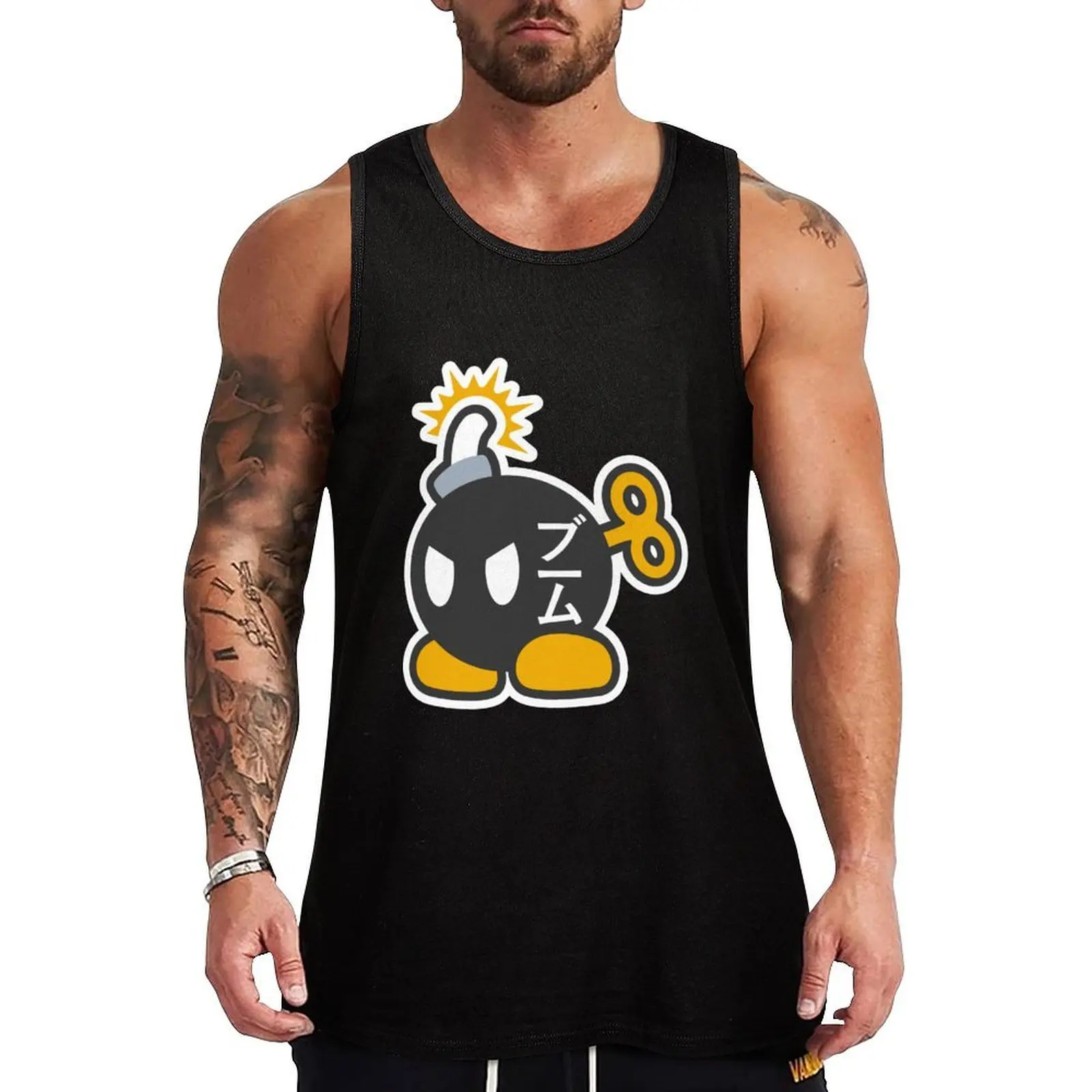 

Bob-omb Tank Top gym t-shirts mens designer clothes gym clothes man fitness