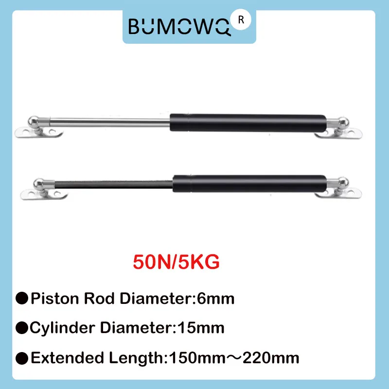 1PC 150mm-220mm 5kg/50N Universal Strut Bars Furniture Strut Bar Gas Shock Absorber Hydraulic Lift Kitchen Cabinet Hinge