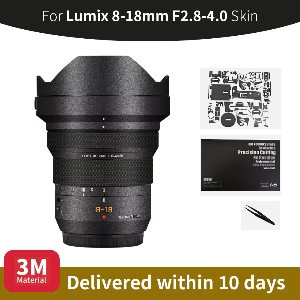 

Для Panasonic 8-18 мм Skin Lumix 8-18 мм F2.8-4.0 наклейка на объектив камеры, устойчивая к царапинам защитная пленка, полная защита