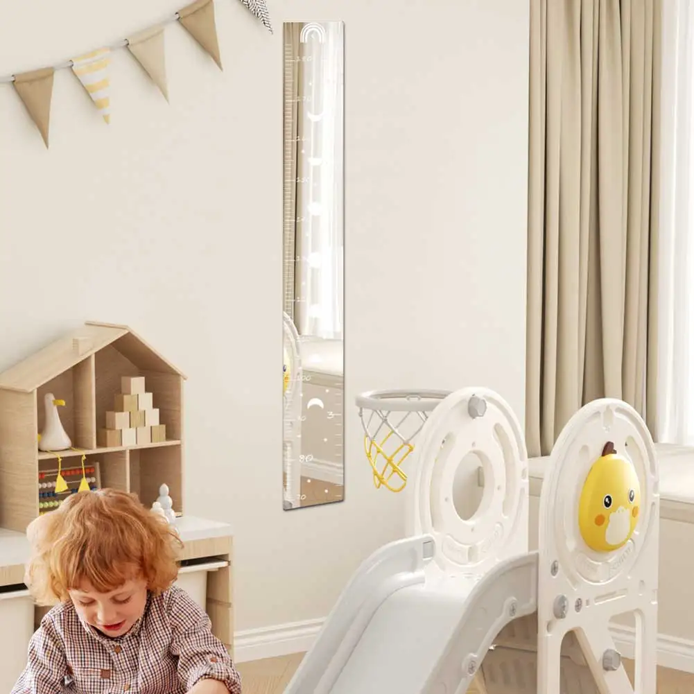 Growth Chart Mirror For Kids Multifuncional Decorative Height Wall Chart For Boys Girls