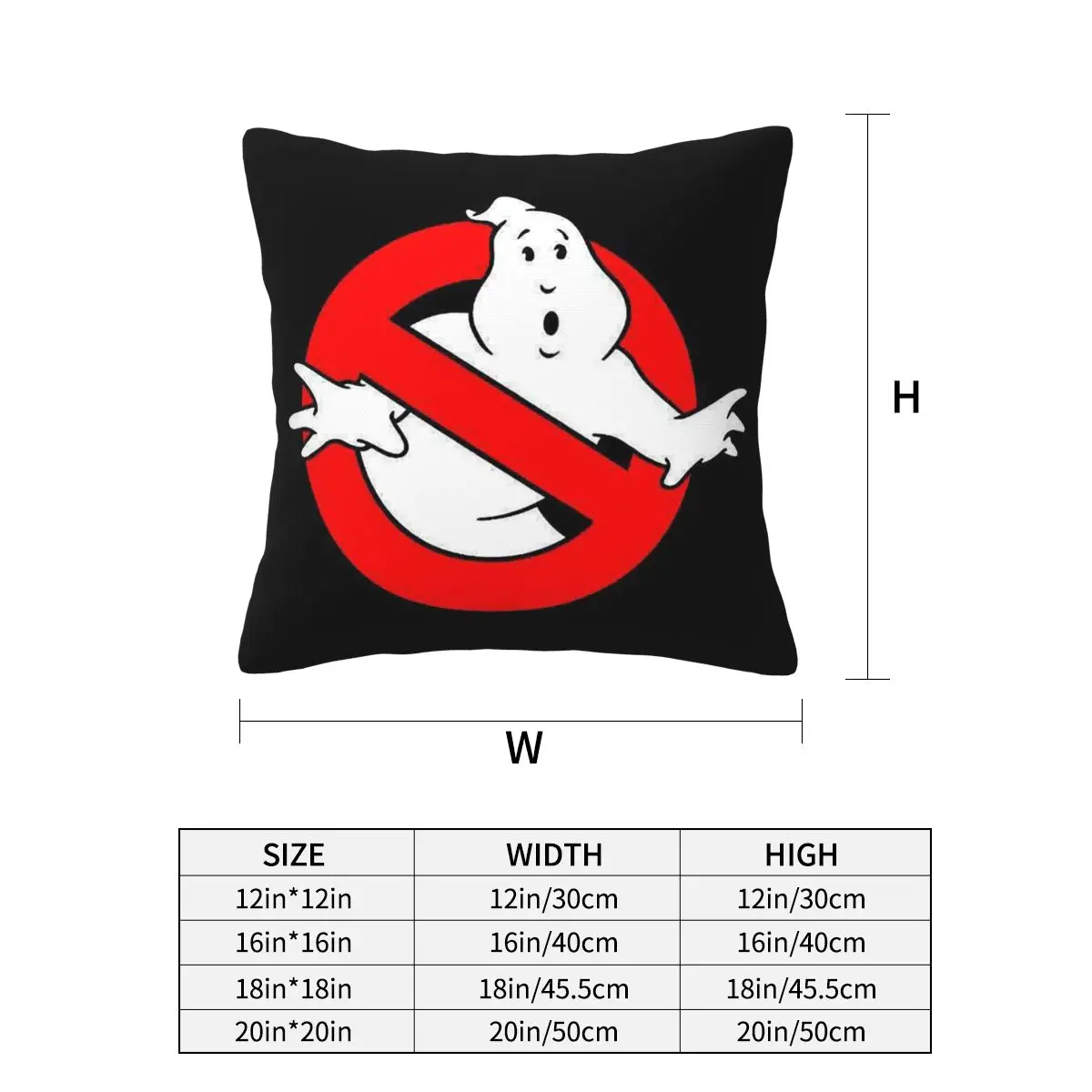 The GhostBusters Logo Pattern Square Pillowcase Pillow Cover Cushion Zip Decorative Comfort Throw Pillow for Home Sofa