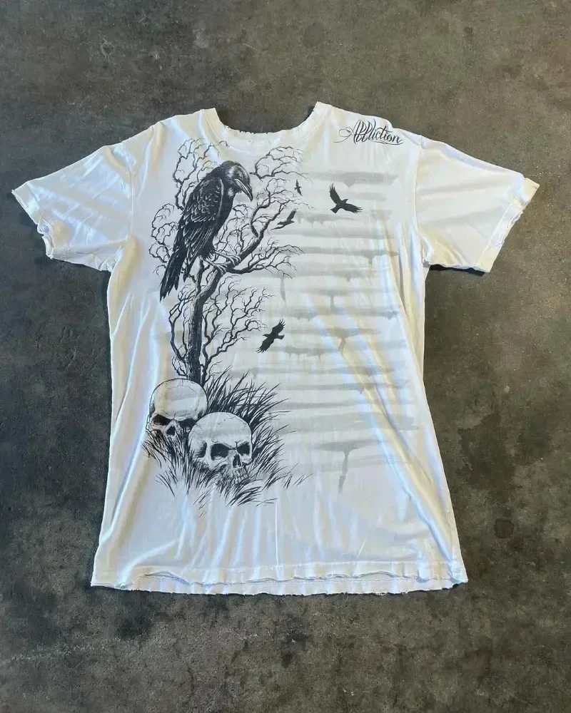 Streetwear Tapout T Shirt Y2K Mens Hip Hop Letter Graphic Print Oversized TShirt Harajuku Round Neck Cotton Short Sleeve Tops image 4