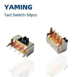 50pcs Due Posizioni 3 Spilli Tatto Interruttore A Levetta Lato Nero Unipolare Doppio Coperte e Plaid SPST SK12D07