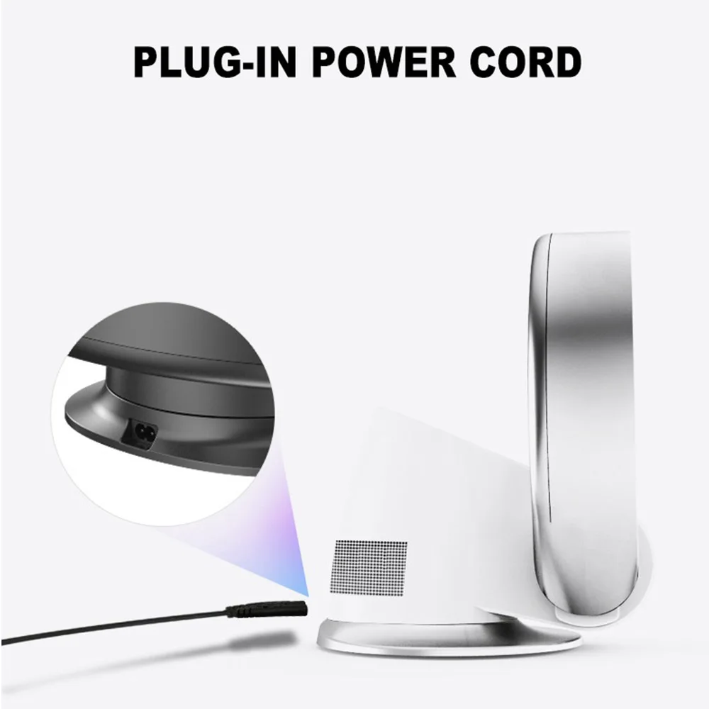 Leafless electric fan wall-mounted circulating fan household electric fan remote control desktop fan