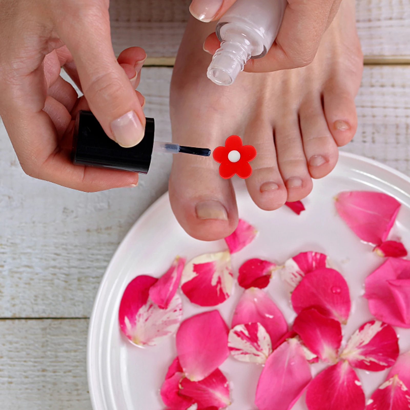 

8 Pcs Silicone Toe Splitter Nail Separators Spacers for Pedicures Tools Gasket Toenail Seperators Silica Gel Women Divider