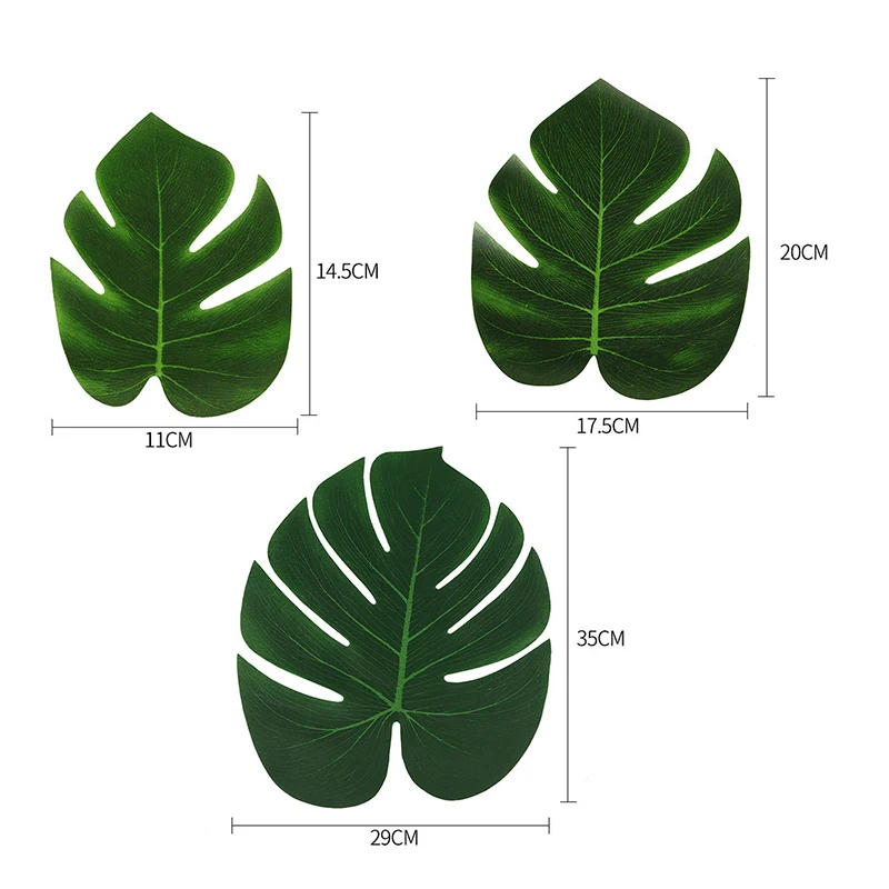 Artificial Tropical Palm Leaves Jungle Party Decoration Safari Animal s Summer Hawaiian Wedding Birthday Party Home Table Decor