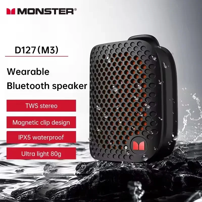 Mini M3 Portable High Fidelity Speaker Wireless Stereo Bass Music Subwoofer Portable Lavalier Speaker With Built-in Mic Speak