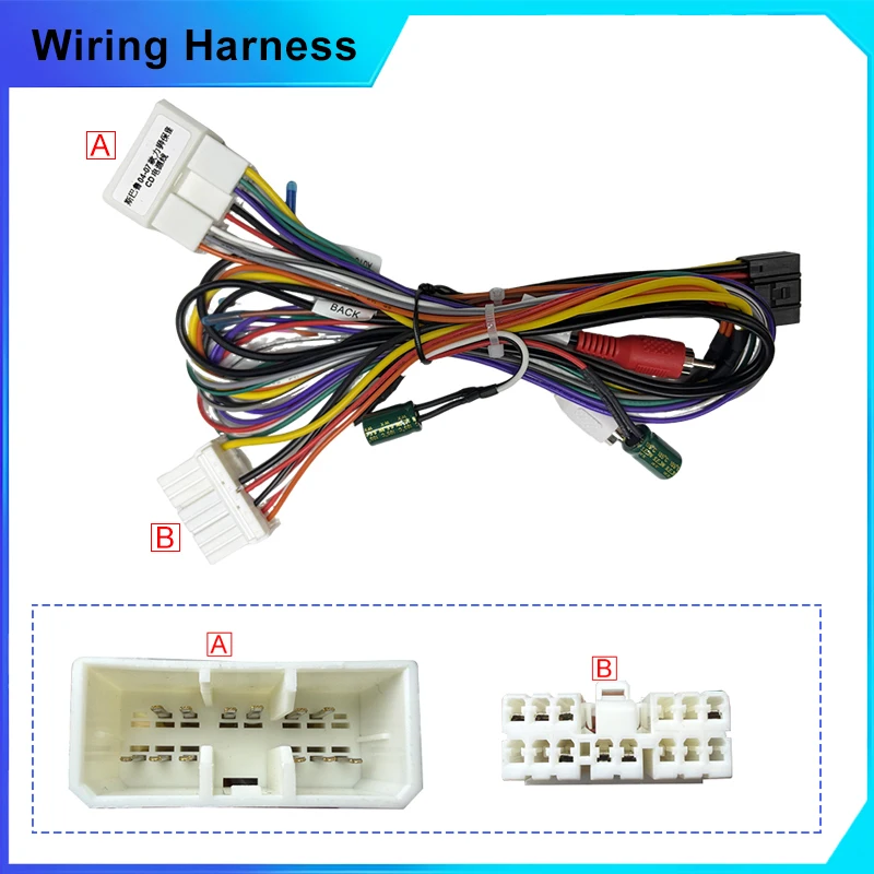 Car 16pin Audio Wiring Harness For Subaru Legacy Outback 2004-2009 Aftermarket Stereo Installation Wire Adapter