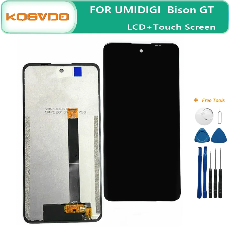 ЖК-дисплей 6,67 дюйма для UMIDIGI Bison GT, сенсорный экран с цифровым преобразователем и сенсором в сборе, Замена передних экранов Umi, Umidigi, Bison GT
