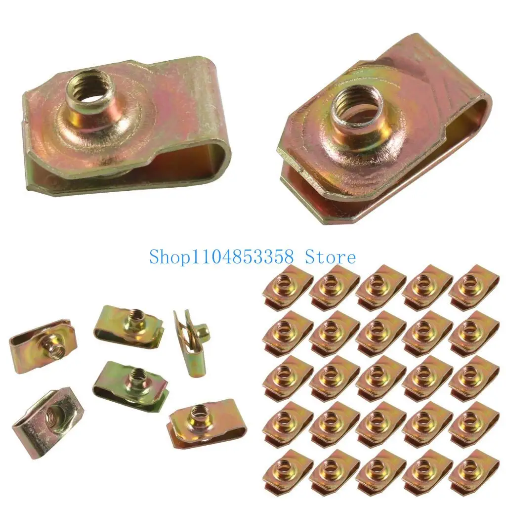 

652f 25pcs/pack u-style clip-on-int для автомобильного мотоцикла Scooter Metal U-тип зажима U-типа с нитью M8-M5-M5-M4 U-тип