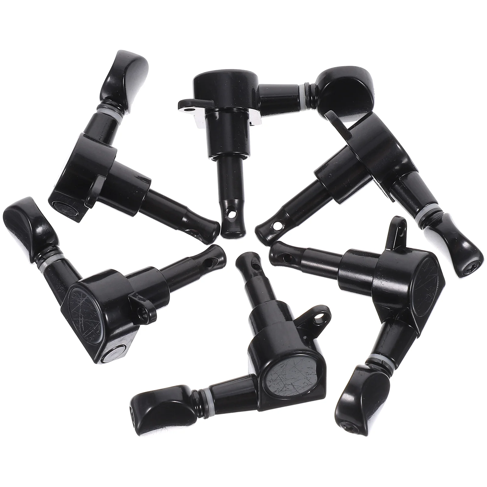

6 Pcs Small Round Head Black Right 6th Tuner Universal Metal Peg Accessories Pegs For Guitar Beginners Guitar Peg Tool