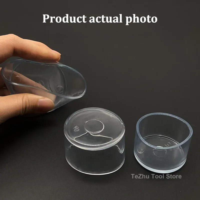 Transparent Thickened Chair Foot Cover, Anti Slip Furniture Foot Pad, Table Protection Pad, Stool Foot Cover, Wear-resistant