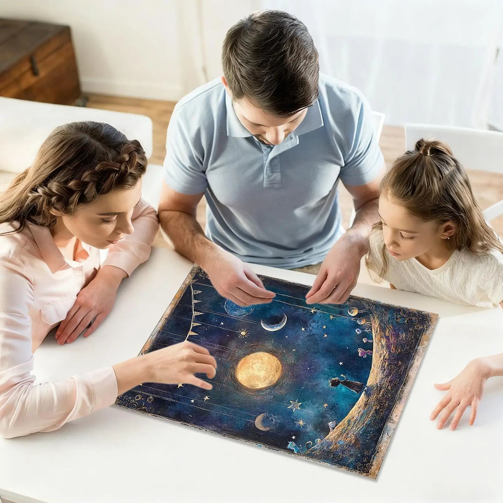 スターナイトパズル 1000ピース 27.5×20インチ 1000ピース ロマンチックグリッターおもちゃ グリッターパズルセット 子供 大人 家族向け