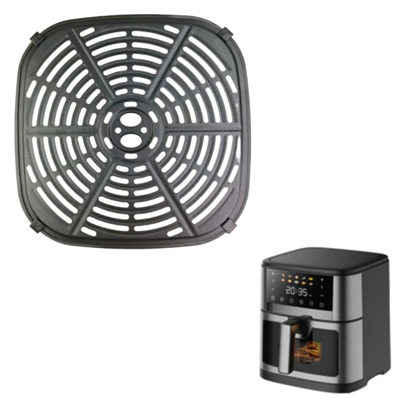 مقالي الهواء وسادة مقالي الهواء المعدنية لوحة مقالي الهواء صينية شواء لوحة متعددة الوظائف أداة الطبخ المعدنية لمقالي الهواء 6QT