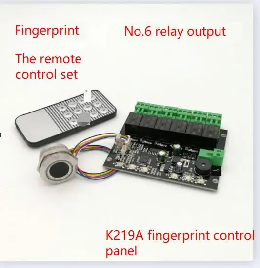 K219A Fingerprint Control Board 6 Relay Outputs, Which Can Match Most of the Company's Fingerprint Modules