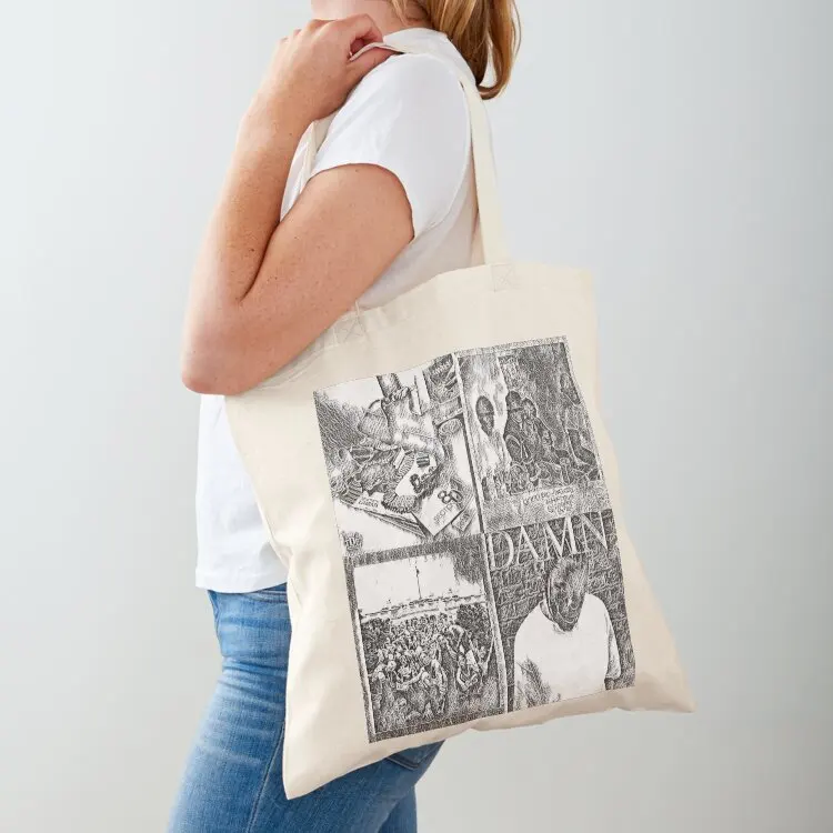 

Kendrick Lamar Album Covers Sketch Art Tote Bag Handbags women tote bag men's Canvas custom tote bag