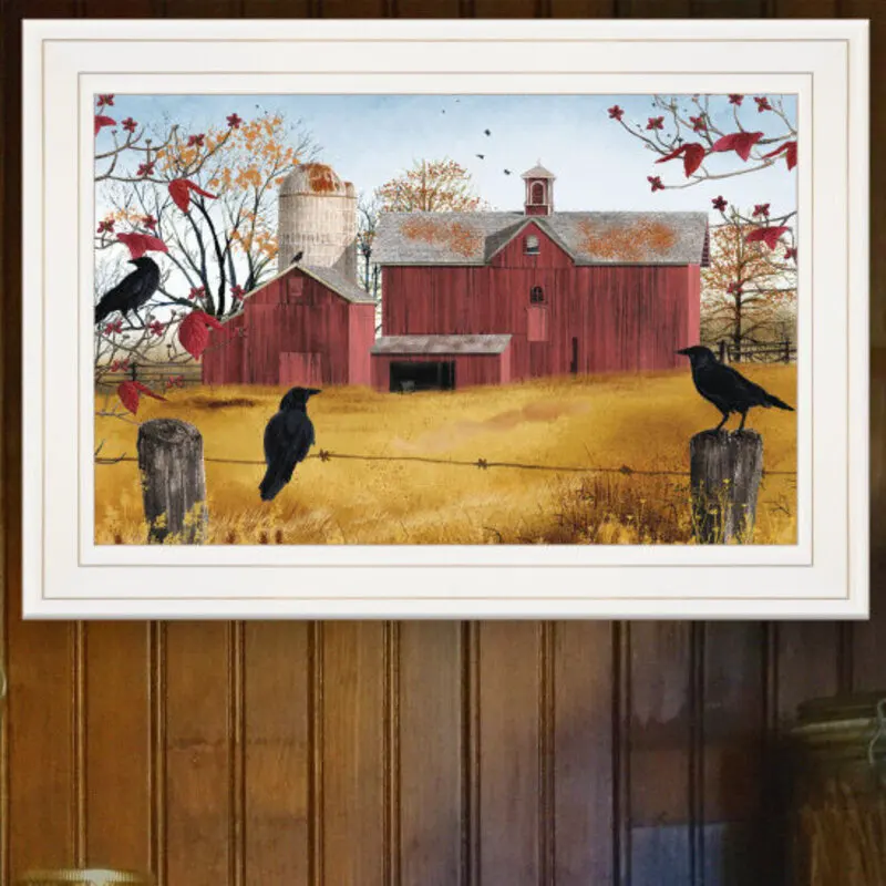 أعمال الماجستير "الخريف الذهبي" من بيلي جاهزة لتعليق الطباعة المؤطرة، الإطار الأبيض يضيف متعةًا مرئيةًا تعزز أسلوبك المزخرف