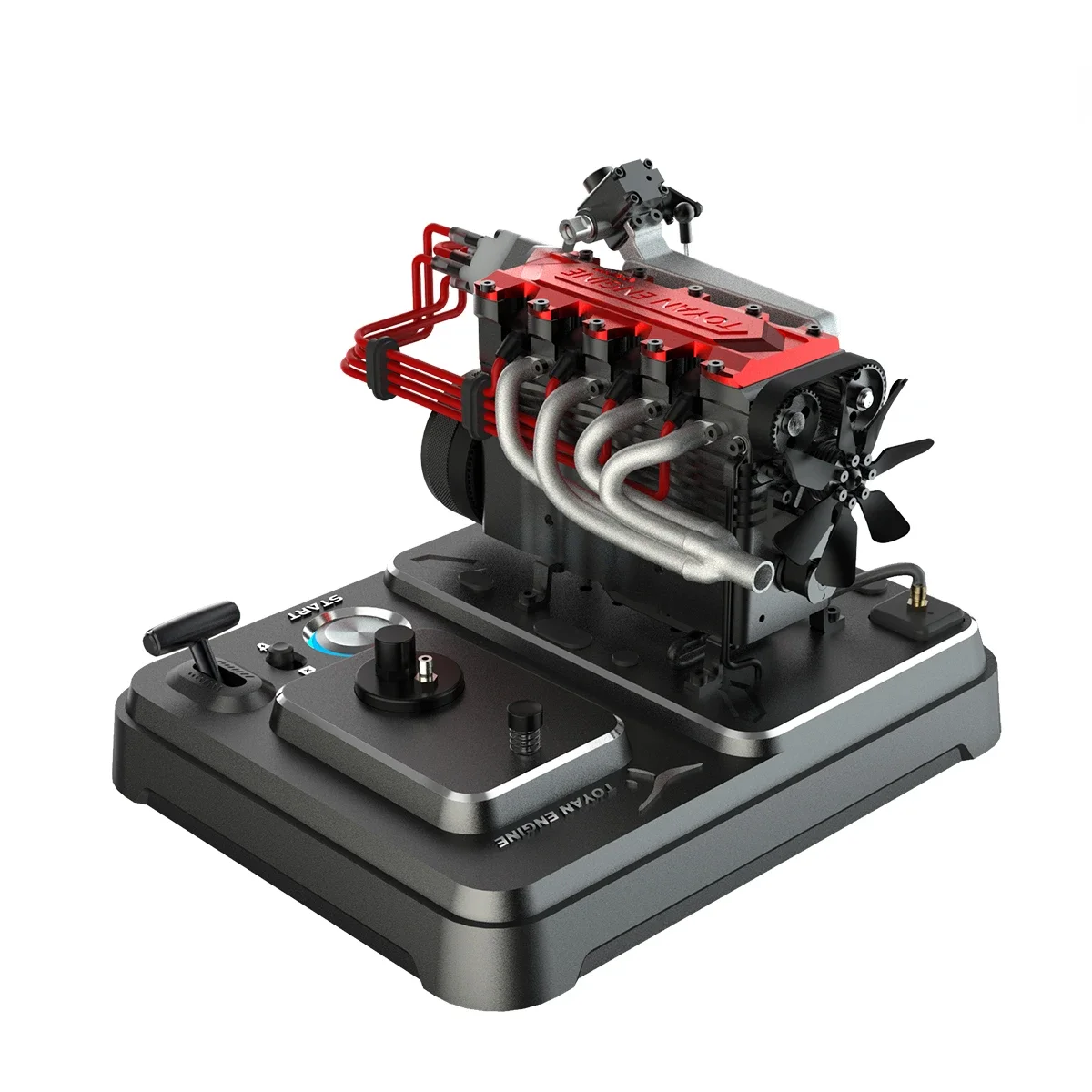 TOYAN ENGINE L400BGD L4 Inline 4 Cylinder Methanol Engine Model Metal Micro Internal Combustion Engine One-button Start Kit Toy