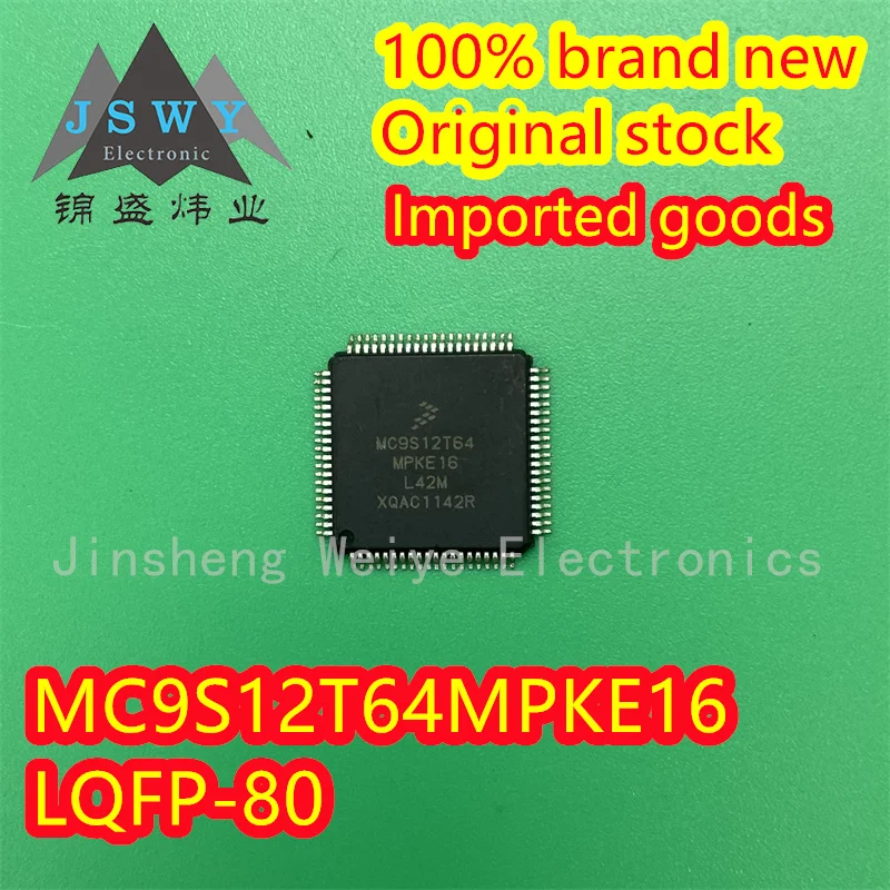 

(1/5pieces) MC9S12T64MPKE16 MC9S12T64 LQFP-80 16-bit microcontroller chip IC 100% brand new and original Electronics