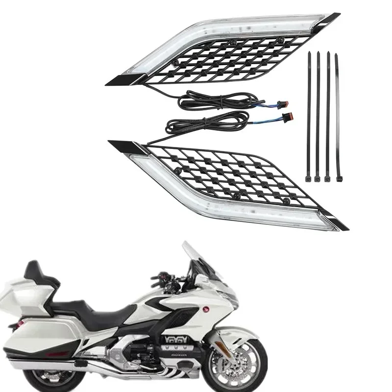 For Honda Gold Wing GL1800 2018-2023 Accesorios moto LED Radiator Grill Panels Decorative Light