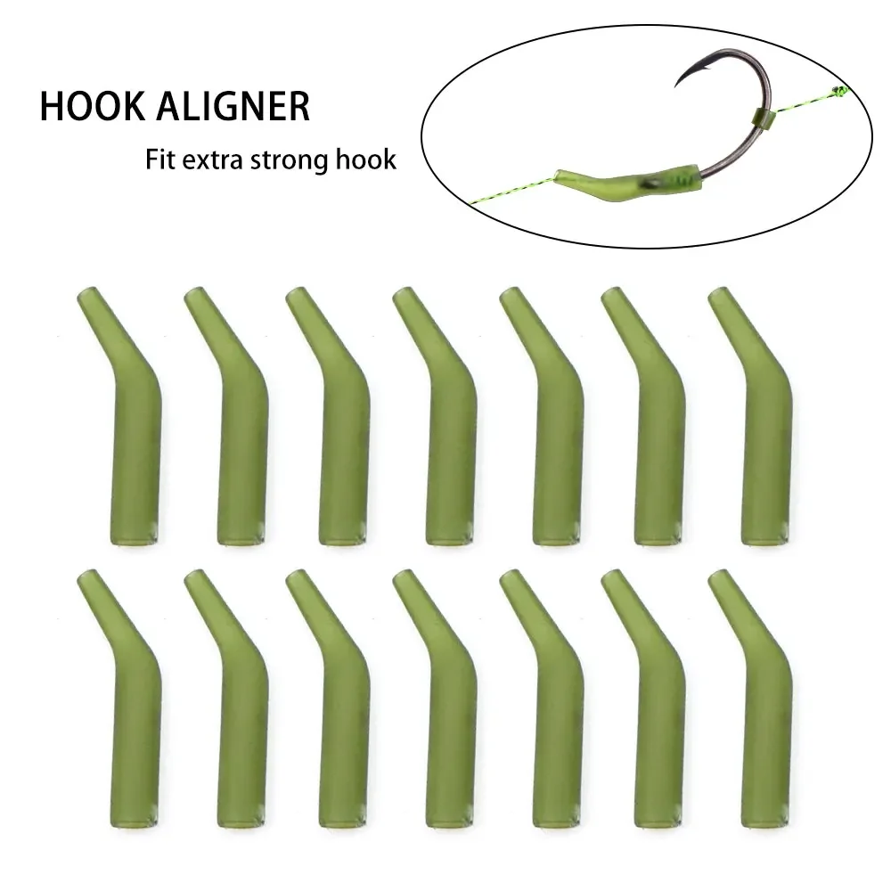 20pcs Carp Fishing Accessories Extra Strong Fish Hook Aligner Hair Carp Rig Kicker Hook Sleeve For Carp Hooklink Fishing Tackle